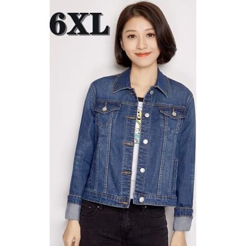 Woman Jacket Women Coat Plus Size 4xl 5XL 6XL Womens Jacket Autumn Denim Jackets Casual Jeans Coats New Fashion Free Shipping