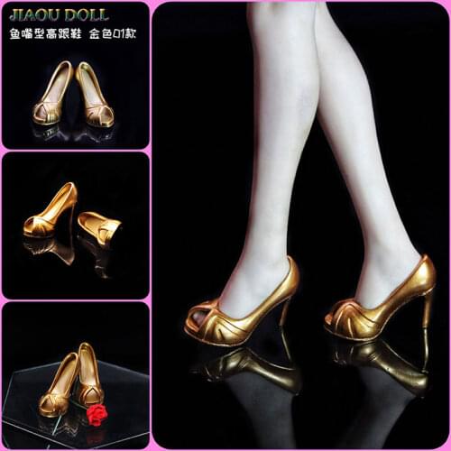 1/6 Female shoes soldier figure fashion sexy high heels Fish mouth shoes High Heel Shoes For 6 Inches 12 Inches Action