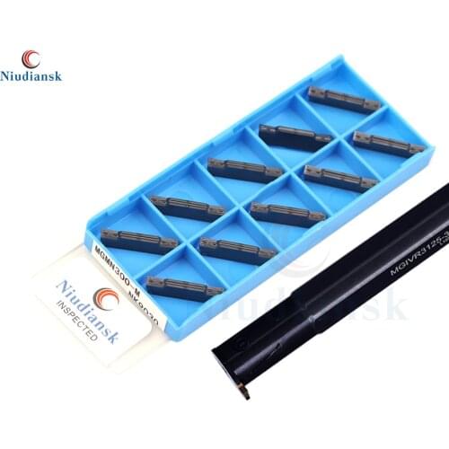 10pcs MGMN150 MGMN200 MGMN250 MGMN300 MGMN400 Carbide Insert 1pc MGIVR2925 MGIVR3125 Internal Slotting Tool Holder CNC Lathe Set