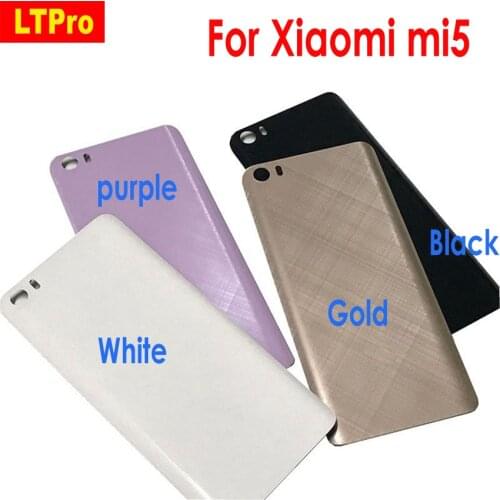 100% Original 5.15" with Logo 3D Glass Rear Back Cover Battery Door Housing Case for Xiaomi 5 mi5 m5 Mi 5 Phone Parts