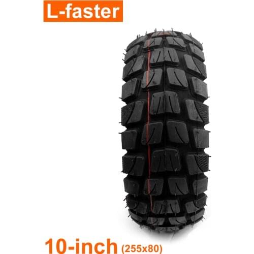 255x80 Inflated Tire For Mountain Scooter 10 Inch Replacement Off-road Tyre With Tube Compatible With Our Drum Brake Wheel