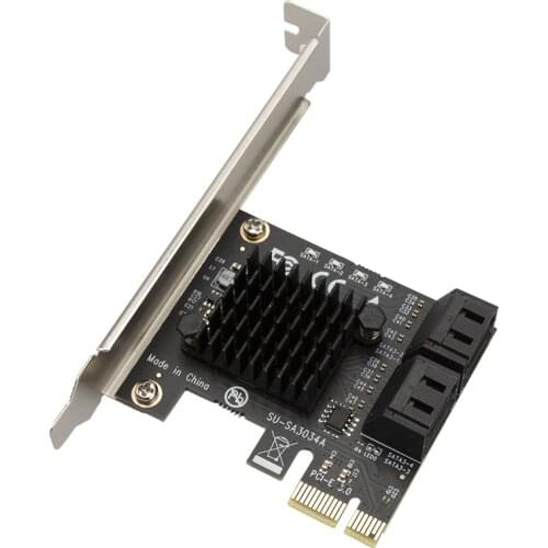 4 Ports SATA 6Gbps to PCI Express Controller Card PCI-e to SATA III Adapter/converter Pcie riser Expansion Adapter Board for PC
