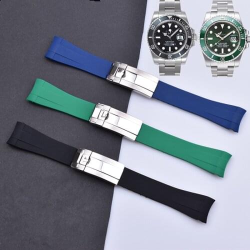 Watch accessories submarine rubber elbow rubber silicone watch belt SUB 20mm