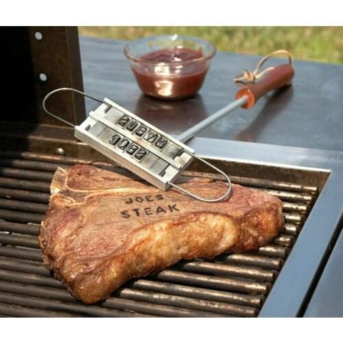 DIY Barbeque Grill Meat Steak Branding Iron With Changeable Letter Tool Name Set Barbecue Tools Kits