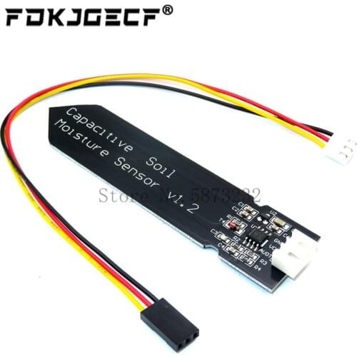 10pcs Capacitive soil moisture sensor module Corrosion Resistant wide voltage wire Analog Capacitive Soil Moisture Sensor V1.2