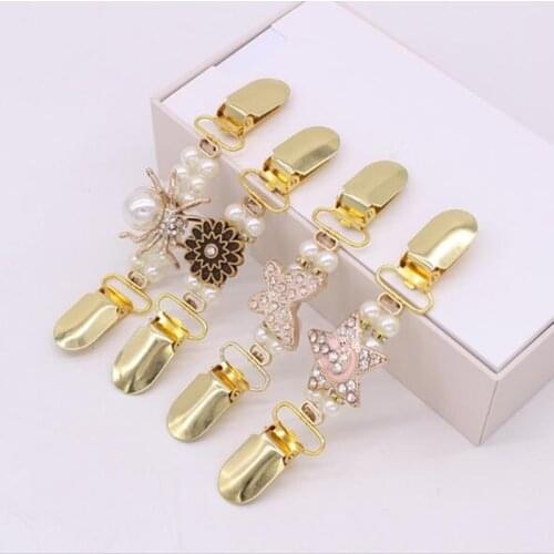 Cardigan Clip Sweater Shawl Clips Keeper Collar Duck-mouth Plated Metal Clip Holder Garters Accessories Jewelry Gift