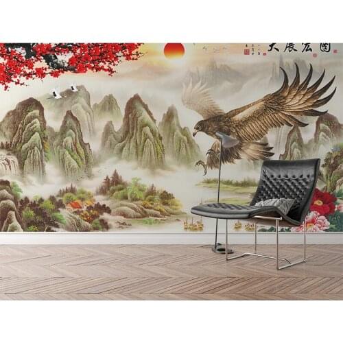 Dapeng Spreading Wings Painting Mural Background Wall Painting Modern Study Room Living Room Bedroom TV Decoration Oil Painting
