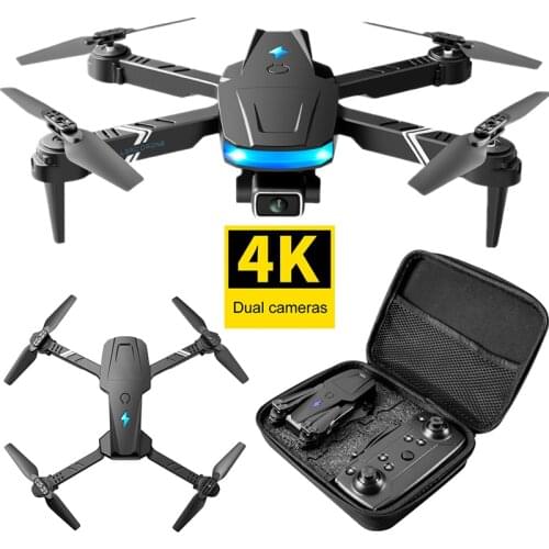 50x Zoom HD Camera Mini RC Drone Dual Camera WiFi Fpv Foldable Aircraft With LED Light Headless Mode Remote Control Quadcopter