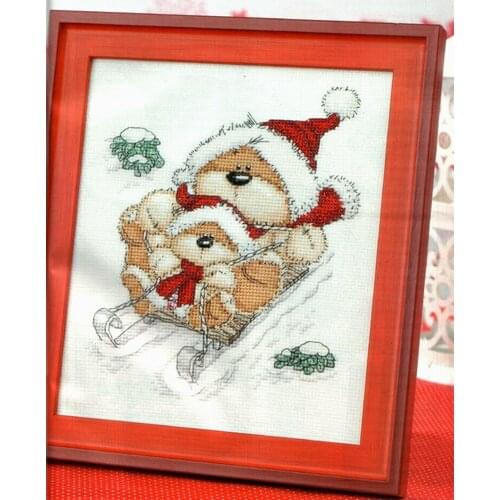 Bears DIY Cross Stitch Kit Packages Counted Cross-Stitching Kits New Pattern NOT PRINTED Cross stich Painting Set