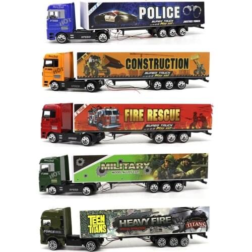 HO Alloy Truck Model LED Luminous/Non-Luminous Toy Sand Table Building Model Making Collection DIY Diorama Multicolor