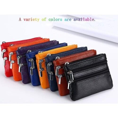 Fashion Leather Women Wallet Coin Pouch One/Two Zip Female Short Small Coin Purse Brand New Design Soft Mini Card Cash Holder