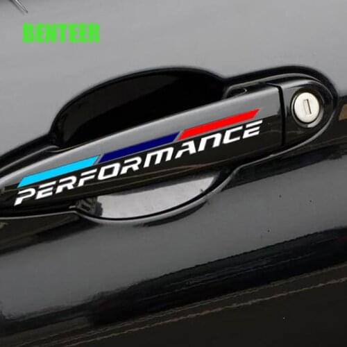 Power Motorsport Car Door Handle Sticker For BMW E30 E34 E36 E39 E46 E53 E60 E70 E71 E85 E87 E90 E91 E92 E83 F10 F20 F21 F30