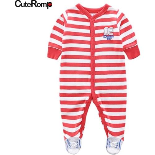 Cotton baby footies Newborn Baby Girl Boy Long Sleeve Casual Romper Pyjamas Outfits Infant Clothes Cute costume Roupa de bebe
