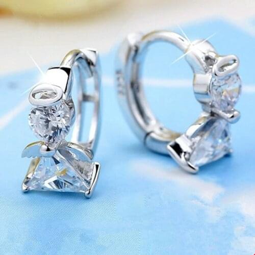 BABYLLNT Wholesale Jewelry 925 Sterling Silver Earrings Woman Round Little Angel Earrings Silver Earrings Gift