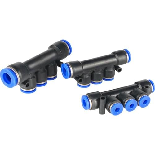 Pneumatic Fittings PK Five Reducing Connector 4-12mm OD Hose Plastic Push In Gas Quick Connector Air Fitting Plumbing
