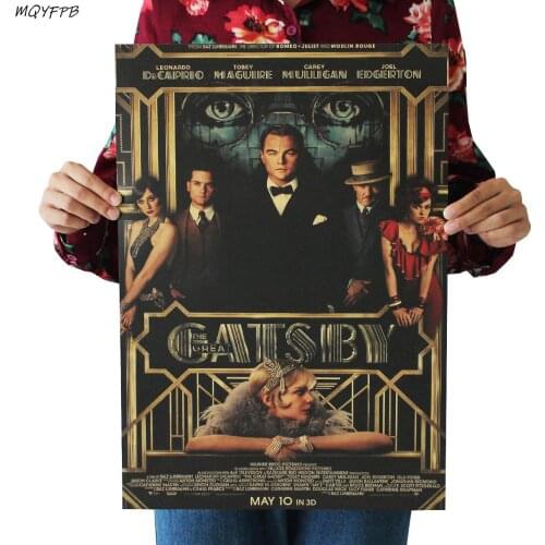 Movie The Great Gatsby Kraft Paper Poster Home Room Wall Decoration Painting 50.5x35cm