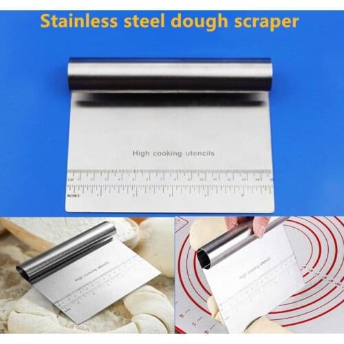 Stainless Steel Dough Cutter Cake Pizza Cutter Dough Fondant Scraper Cream Spatulas Pastry Butter Knife Baking Decoration Tools