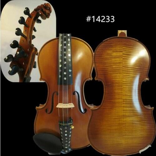 Hand made flames 4*10 strings carving scroll Violin 4/4 rich sweet sound #12993