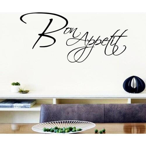 Pretty Bon Appetit Self Adhesive Vinyl Wallpaper Decor Living Room Bedroom Removable Art Mural