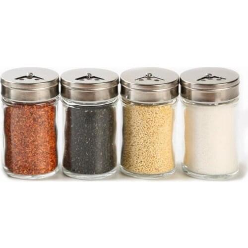 Glass Kitchen Pepper Shaker Salt Seasoning Can Cruet Condiment Bottle Coffee Sugar Seal Jar F20174039