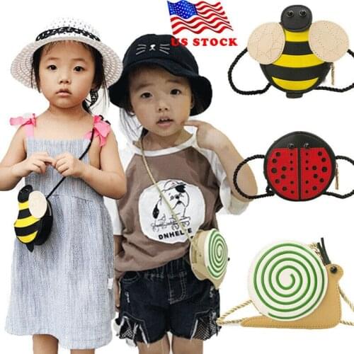 Cute Cartoon Messenger Bags for Toddler Baby Children Kids Girls Shoulder Bag Handbag Baby Accessories Ladybug Bee Snails