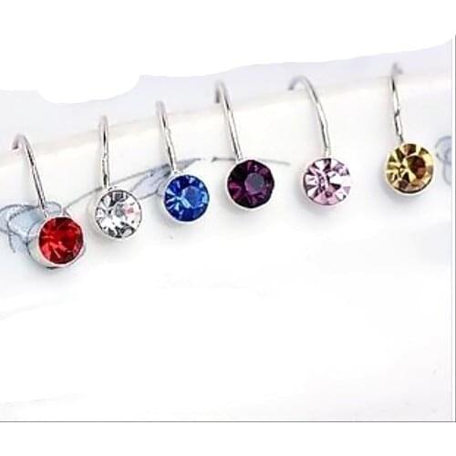 U Ring ear clip No ear pierced painless type earrings Mixed Colors Cuff Crystal Gem Fashion Jewelry