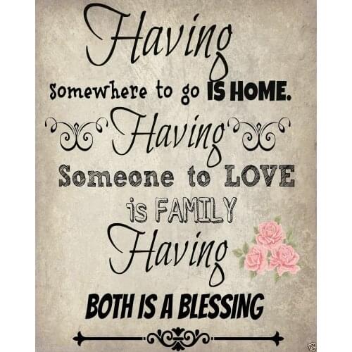 Inspirational FAMILY VINTAGE RETRO METAL TIN SIGN POSTER WALL PLAQUE
