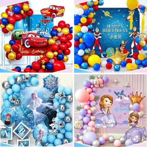 1 Set Disney Frozen Princess Helium Balloons Ultraman Transformers Balloon Girl Foil Globos Birthday Party Decorations Kids Toys