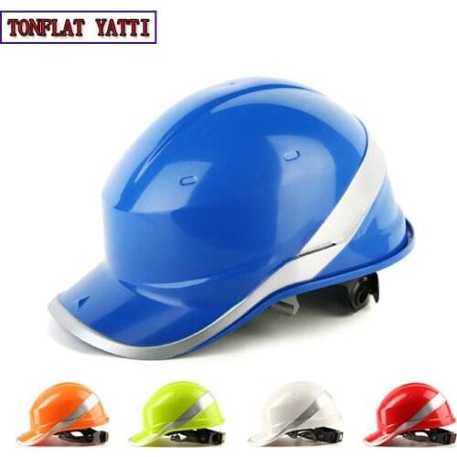 New Safety Helmet Hard Hat Work Cap Abs Lnsulation Material With Phosphor Stripe Construction Site Insulating Protect Helmets