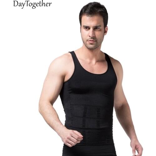 Factory supply large size mens garment tanks closed under heart corset les back function body underwear, 007