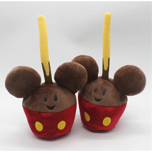 1piece 20cm high quality chocolate mickey mouse plush soft toys mickey mouse cake stuffed dolls