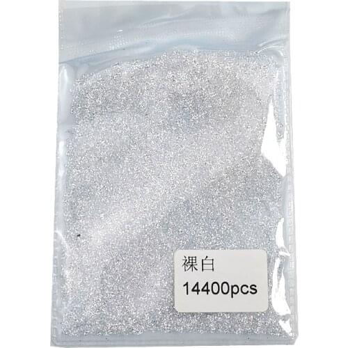 14400pcs Crystal Stones Glass Sand Rhinestones 1.2mm Mini Crystals Micro Pixie Nail Rhinestones DIY For Nail Art Decorations