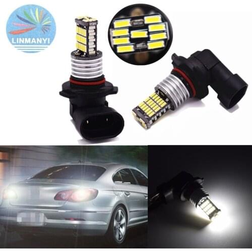 2pcs H11 LED H8 9005 HB3 9006 HB4 45SMD 4014 LED CANBUS NO ERROR Car Fog lamp Driving DRL Auto Daytime Running Light WHITE DC12V