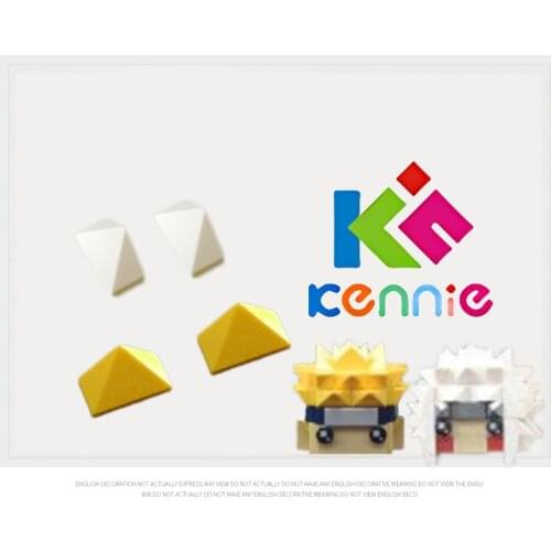 200pcs/lot Kennie DIY MOC part Compatible with accessories NO.54200 NO.3048 End Ridged Tile 1X2/45 degree Roof Tile 1X1X2/3, Abs