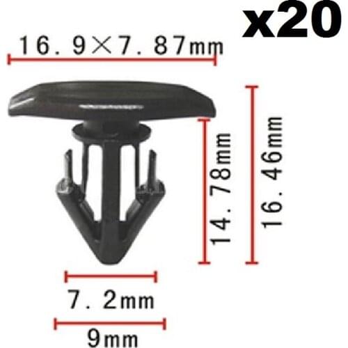 20x Nylon for Toyota Cowl Panel Retainer Rivet Clips Celica Supra 90467-10146