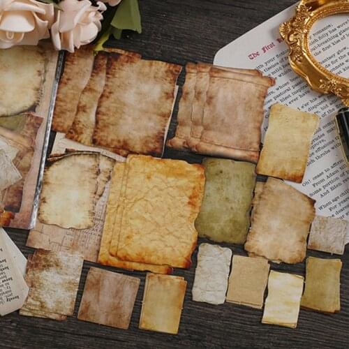 45PCS Vintage Letter Series Material Sticker DIY Scrapbooking Junk Journal Base Collage Diary Happy Plan Gift Seal Decoration