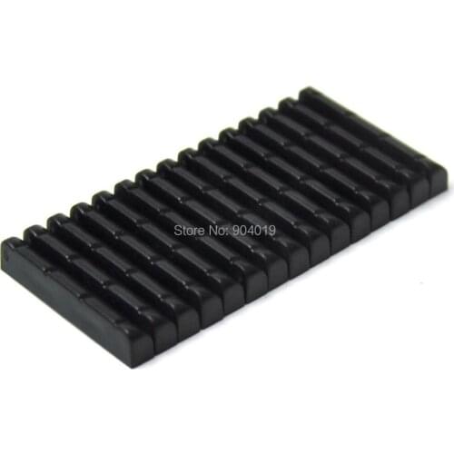 50pcs Universal Ukulele Bridge Upper Nut Saddles Plastic Black