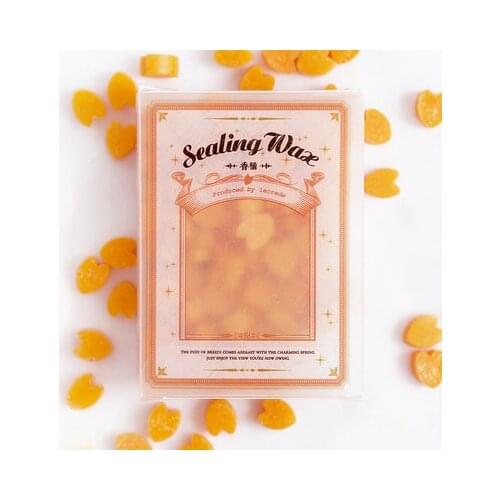 Vintage 90pcs Yellow Heart Shape Bottled Glass for Wax Seal Sealing Stamp Wedding Invitations Adhesive Wax Sticks Beads