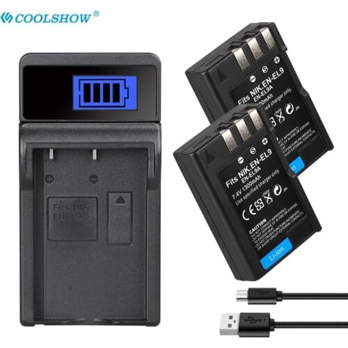 EN EL9 EN-EL9 ENEL9A Battery Pack 1300mAh for Nikon D40 D60 D40X D5000 D300 L15 Camera Batterie