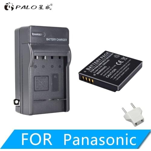 1Pcs Battery+Charger for Lumix Camera CGA-S/106C CGA-S/106D CGA-S/106B S009 DE-A59B DE-A60B DMW-BCF10E DMW BCF10E DMC-F2