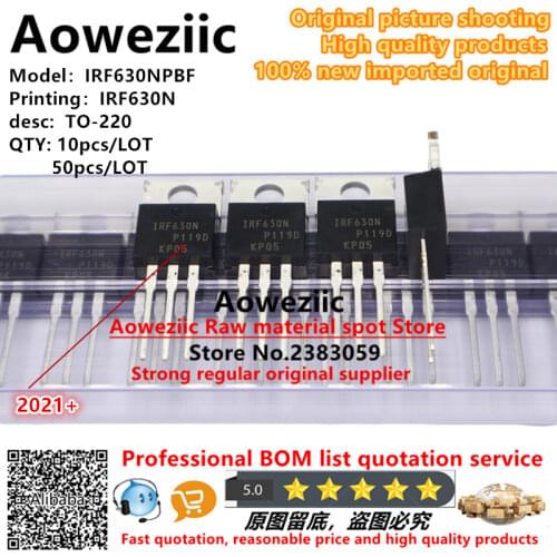 Aoweziic 2018+ 100% new imported original IRF630N IRF630NPBF TO-220 The N channel field-effect tube