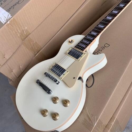 Free shipping Cream yellow electric guitar , Cream edge binding,chrome-plated hardware