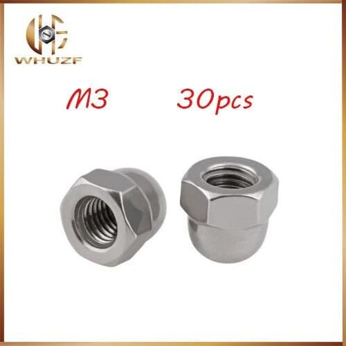Free shipping M3*6H M8*15H M10*18H M12*22H M14*25H Acorn Nut stainless steel 304 acorn nut Nuts Decorative Cover Semicircle