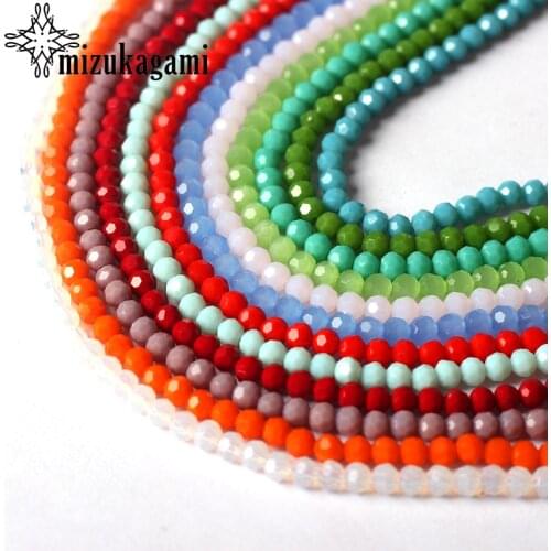 4mm 98pcs/lot Crystal Candy Color Loose Beads Round Football Beads For DIY Jewelry Making Finding Accessories