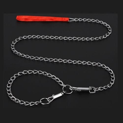 Pet Dog Choker Collar Bone Chain For Retriever Necklace Silver Dogs Traction Tag Iron Chain Training Collars Stainless Steel E11