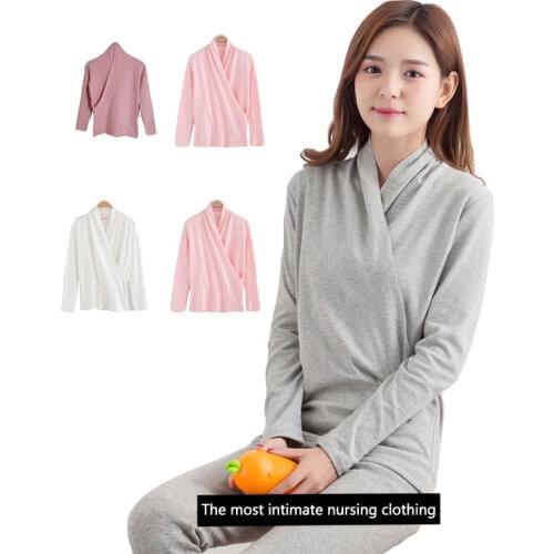 2pcs/Set Maternity Robe And Swaddle Set Pregnancy Blue And Pink Dresses Breastfeeding Maternity Clothing Maternity Pyjama Set