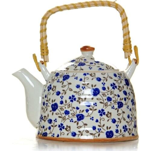 Chinese Style Ceramic Teapot Jingdezhen Large Ceramic Teapot Blue and White Porcelain Porcelain Single Teapot Household