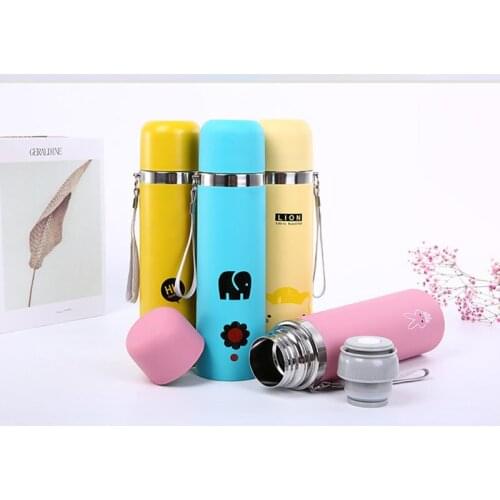 Creative Vacuum Stainless Dteel Mug Children Travel Bottle Portable Cartoon Bullet Water Cup Adult Sport Insulation Flask
