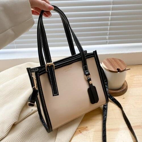 Fashion Exquisite Shopping Bag Women Retro handbags Ladies Casual PU Leather Solid Color Tote Top-handle Bag