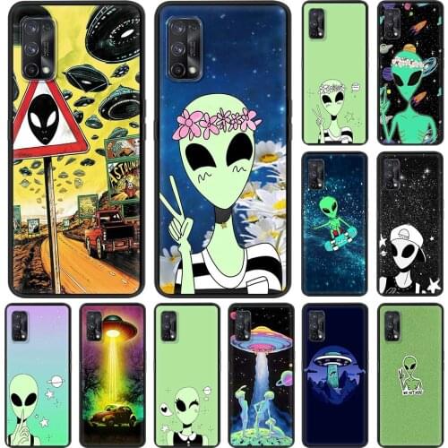 Soft Silicone Case for Realme C3 6 7 Pro 5 8 XT X50 GT C15 C11 C25 V13 5G C21 Back Phone Cover TPU Shell Fuuny Alien Coque Funda